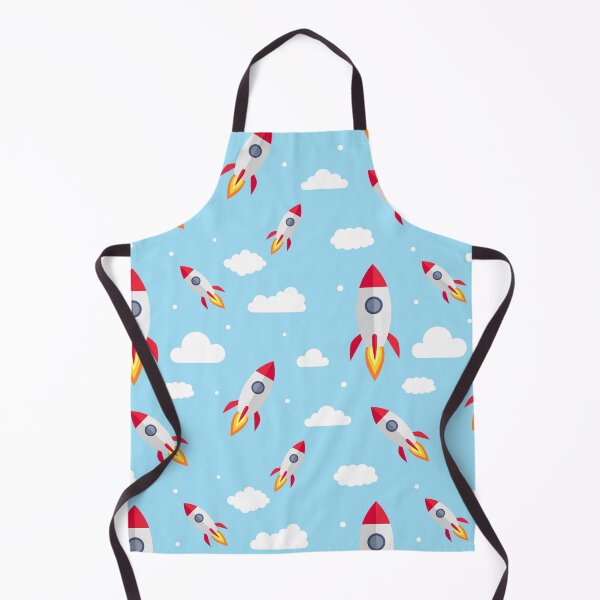 Item preview, Rockets on blue cloudy sky designed and sold by Katine-Art.