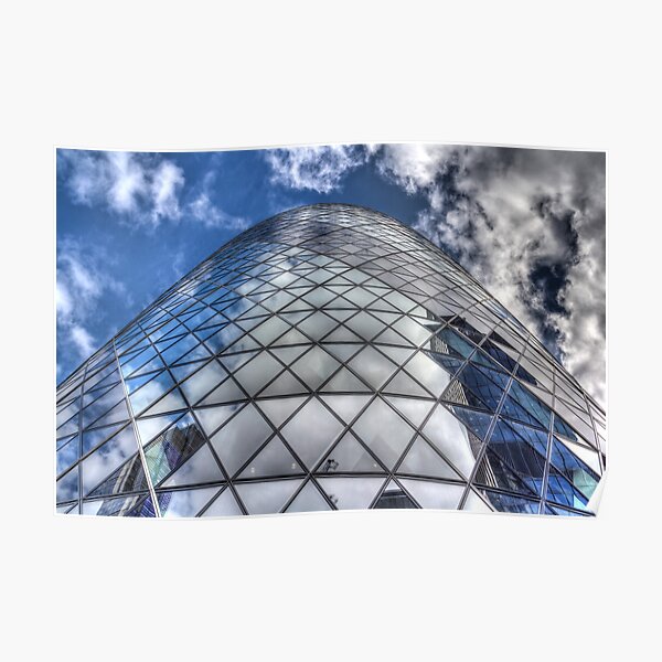 Gherkin Building London Poster