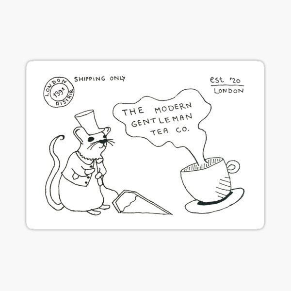 "Modern Gentleman" illustration (OC) Sticker