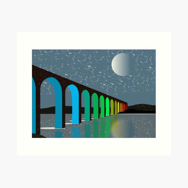 Royal Border Bridge in Berwick upon Tweed Art Print