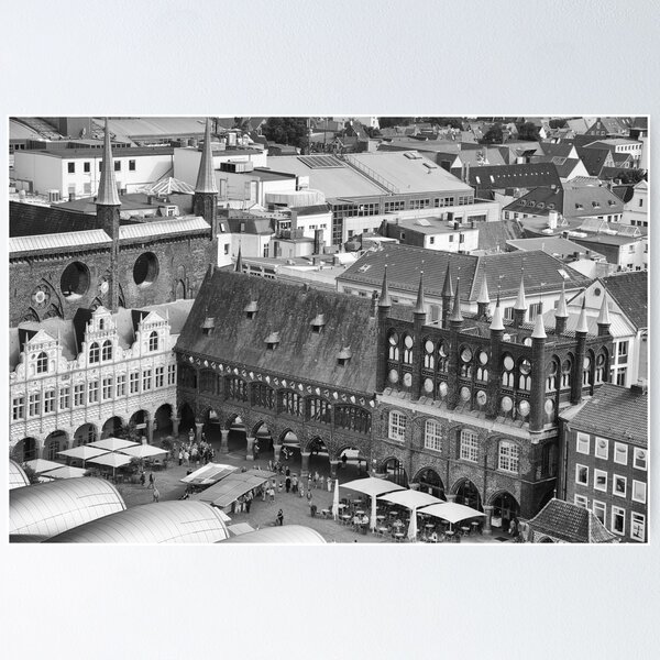 Vista previa del artículo con la obra «Marketplace, Lübeck», diseñado y vendido por Mark Bangert.