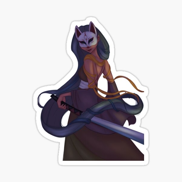 Kitsune Creature Stickers Redbubble - tenko the nine tailed fox hair roblox