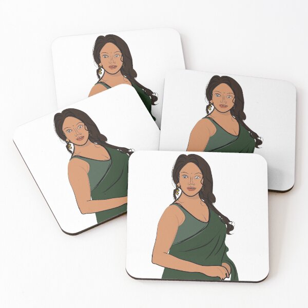 Item preview, portrait of an indian ladies with green saree  designed and sold by KARTICK DUTTA.