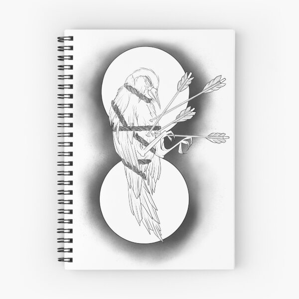 Item preview, Blackwork bird with arrows designed and sold by leilazzx.