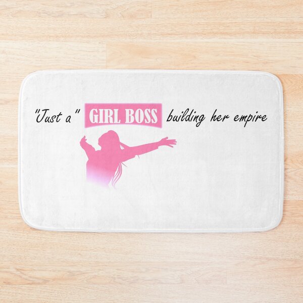 Item preview, "Just a" girl boss building her empire - asymmetric pink banner design designed and sold by Deegital18.