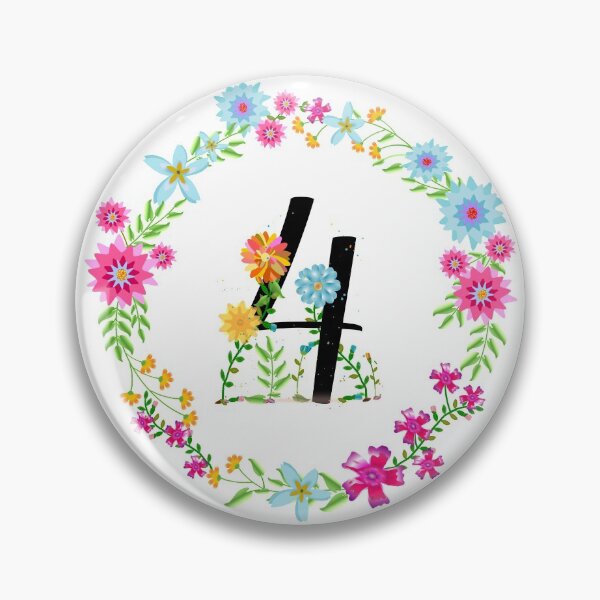 Item preview, Floral Number 4 Four designed and sold by BleuSky.