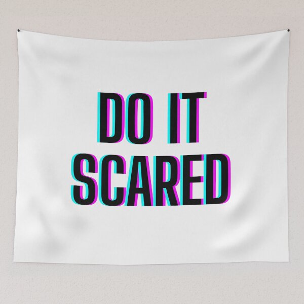 Item preview, Do it Scared - Positive Quotes - White designed and sold by LJWDesigns.