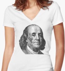 COLD HUNNID Women's Fitted V-Neck T-Shirt