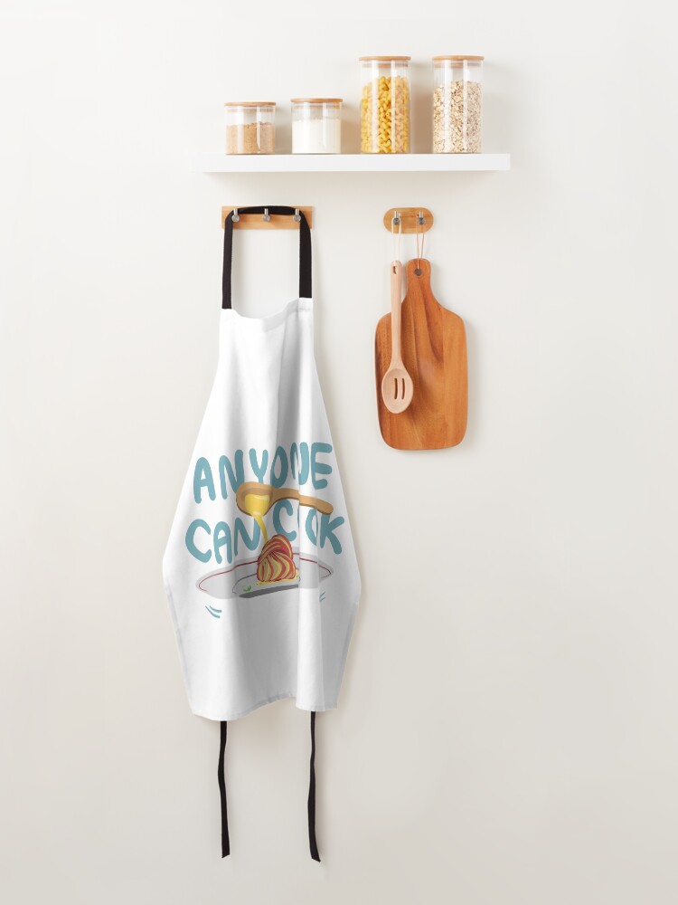 "Anyone Can Cook Ratatouille Illustration" Apron for Sale by