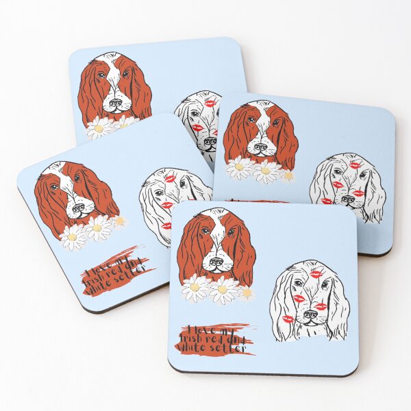 Item preview, Irish red and white setter  designed and sold by NinaBetterNot.