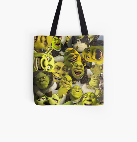 Shrek Collage All Over Print Tote Bag