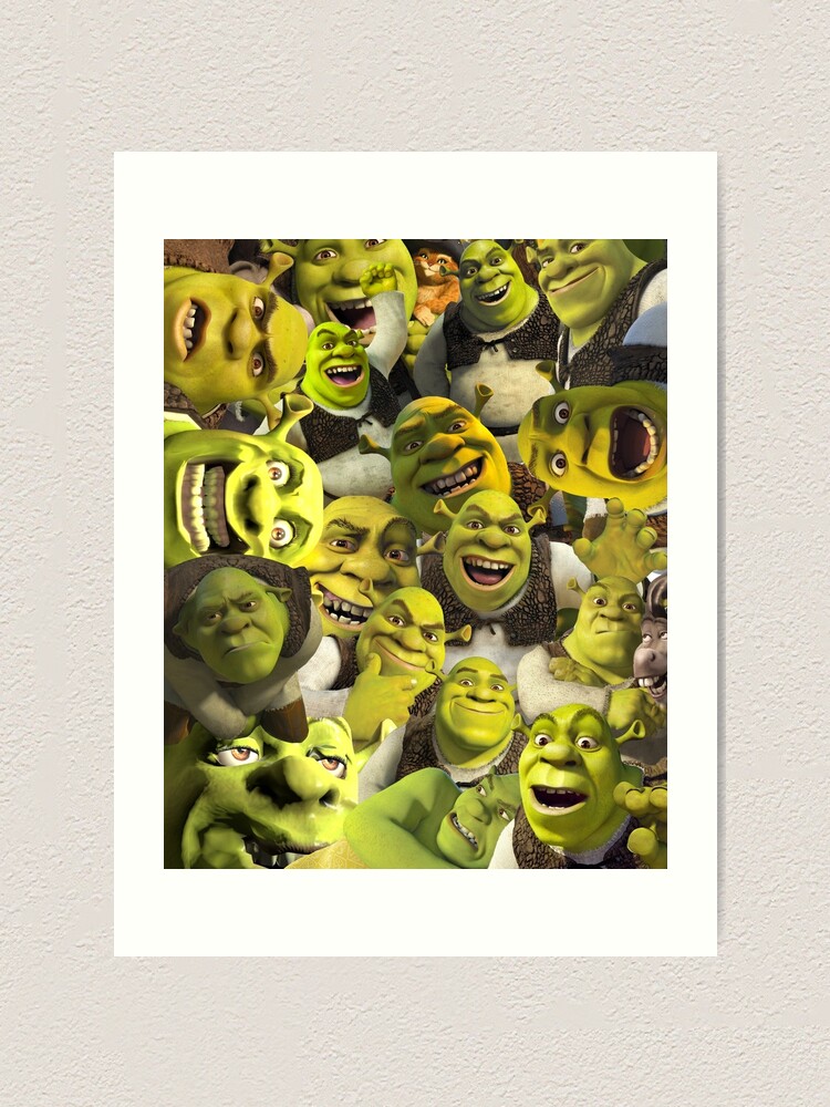 Shrek meme Art Board Print for Sale by Pulte