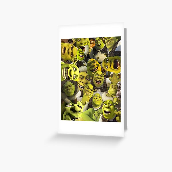 Shrek Collage  Greeting Card