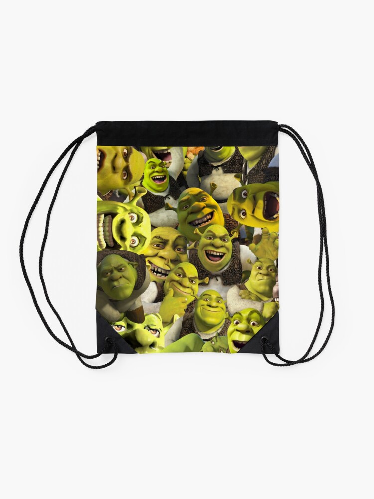 Alternate view of Shrek Collage Drawstring Bag