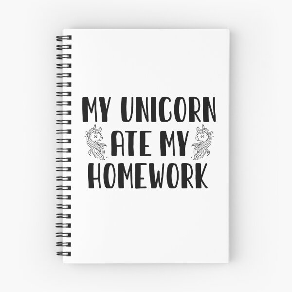 Item preview, My Unicorn Ate My Homework Notebook, Case, Wall Art Fan Club Back To School Stickers  designed and sold by Limaa.