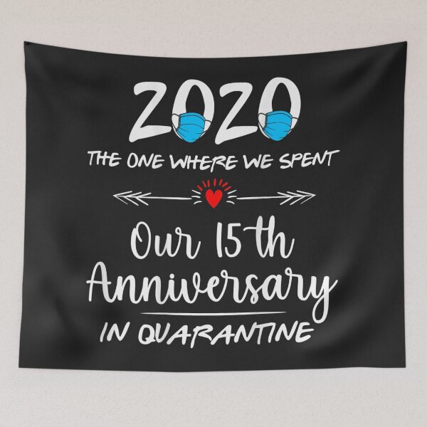 Item preview, 15th Wedding Anniversary Couples Quarantined 2020 Backside designed and sold by palaelica.