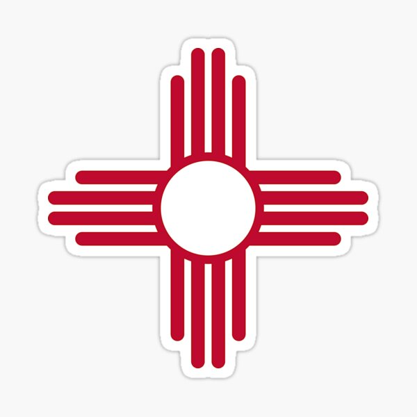 State Flag of New Mexico, USA - Zia Sun Symbol Sticker