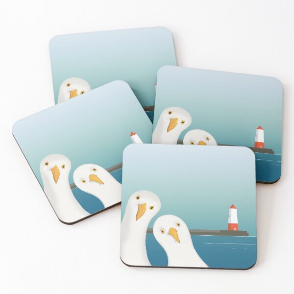 A seagull's Welcome Coasters (Set of 4)
