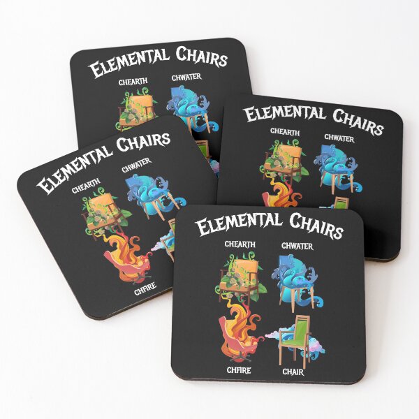 Item preview, Elemental Chairs Chairs Fire Earth designed and sold by MooonTees.