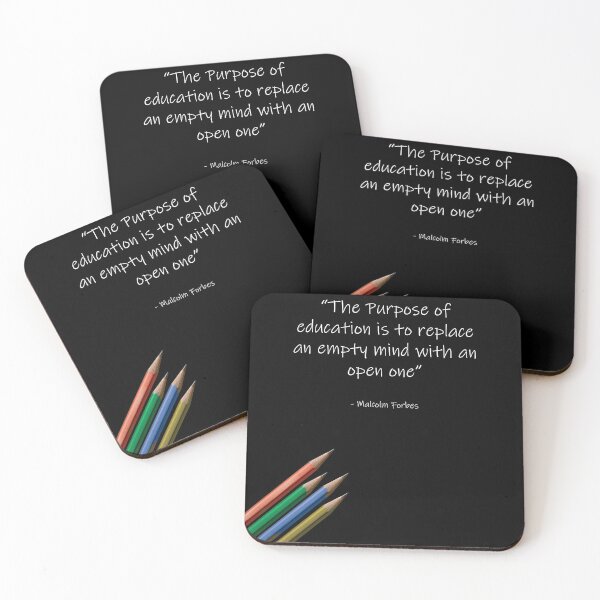 Item preview, The purpose of education is to replace an empty mind with an open one. White Font. designed and sold by Quotations.