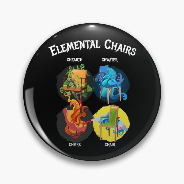 Item preview, Elemental Chairs Chairs Fire Earth designed and sold by MooonTees.