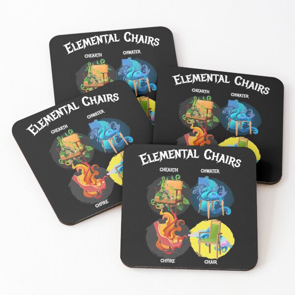 Item preview, Elemental Chairs Chairs Fire Earth designed and sold by MooonTees.