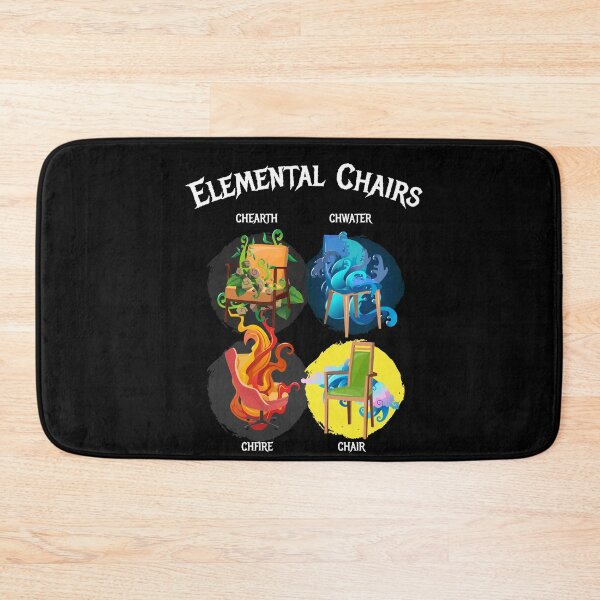 Item preview, Elemental Chairs Chairs Fire Earth designed and sold by MooonTees.