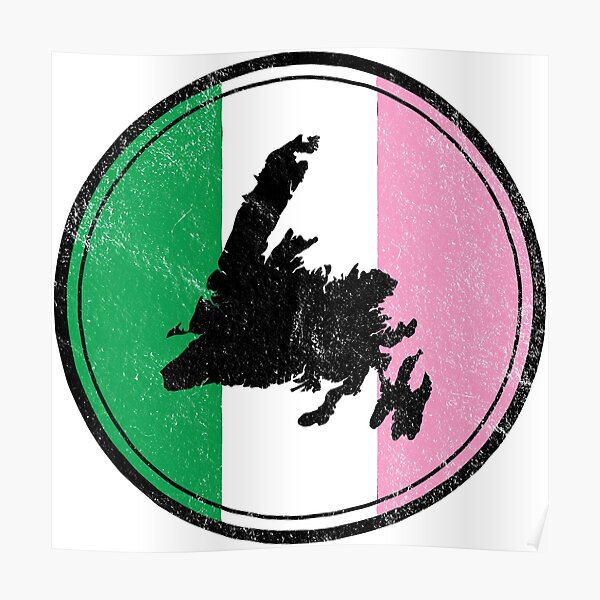 Newfoundland Map Dominion Flag || Newfoundland and Labrador || Gifts || Souvenirs Poster