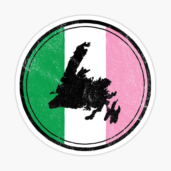 Newfoundland Map Dominion Flag || Newfoundland and Labrador || Gifts || Souvenirs Sticker