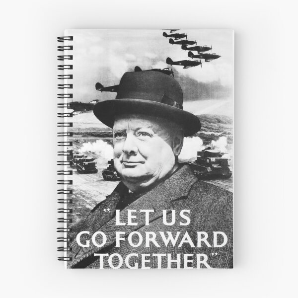 Item preview, "Let Us Go Forward Together" Winston Churchill World War Propaganda  designed and sold by retroposters.