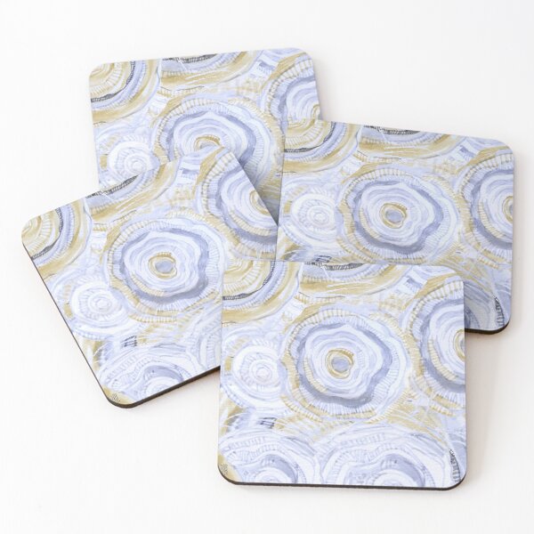 Item preview, Floral Pattern in Light Blue and Yellow. designed and sold by FanitsaArt.