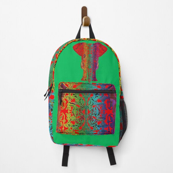 Item preview, Rainbow Red Elephant on Green designed and sold by Diego-t.