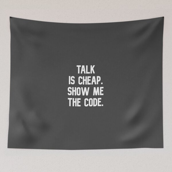 Item preview, Talk is cheap, Show me the code designed and sold by Peace Cyebukayire.