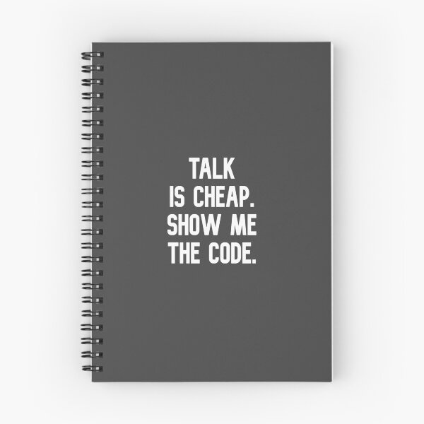 Item preview, Talk is cheap, Show me the code designed and sold by Peace Cyebukayire.