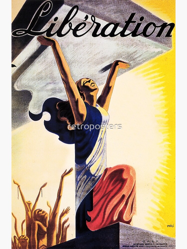Tarjetas de felicitación «LIBERACIÓN Francia Segunda Guerra Mundial Vintage  propaganda de guerra» de retroposters | Redbubble