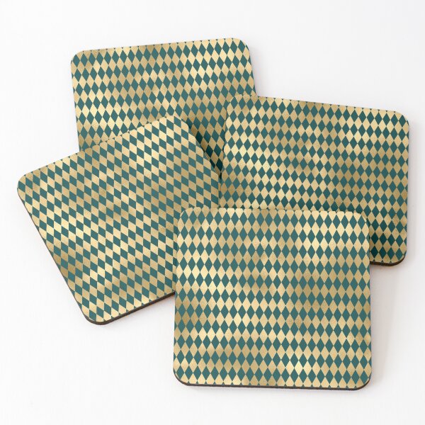 Item preview, Luxurious French Gold & Teal Diamond Design - So French ! designed and sold by DavJen.