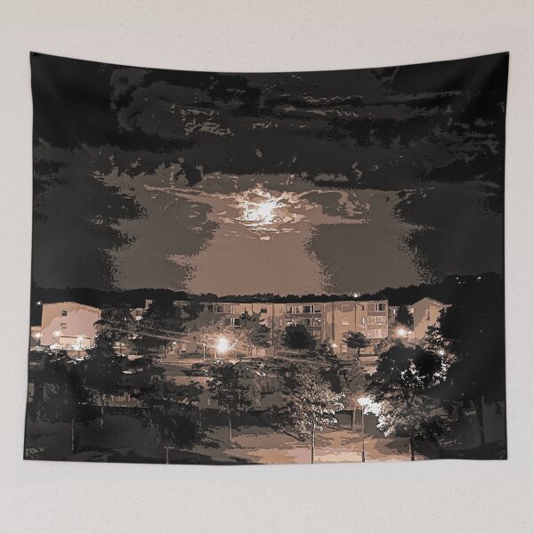 Item preview, Suburban Moonlit Night designed and sold by ckylin.