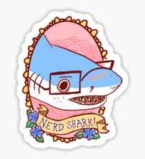 Nerd Shark Sticker