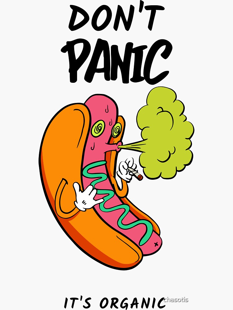 "Don't Panic, It's Organic" Sticker for Sale by chasotis | Redbubble