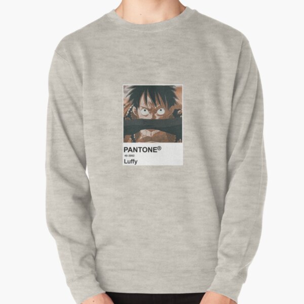 Luffy Anime Pantone Sticker Pullover Sweatshirt