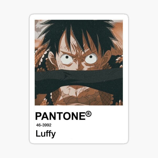 Luffy Anime Pantone Sticker Sticker