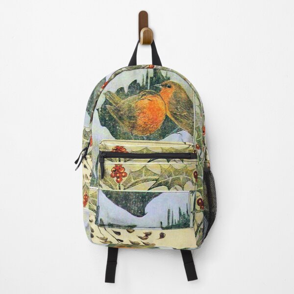 Item preview, FLYING WINTER BIRDS;ROBINS IN THE SNOW WITH HOLLY BERRIES designed and sold by BulganLumini.