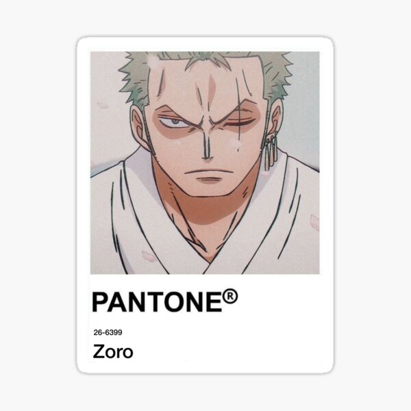 Zoro Anime Pantone Sticker Sticker