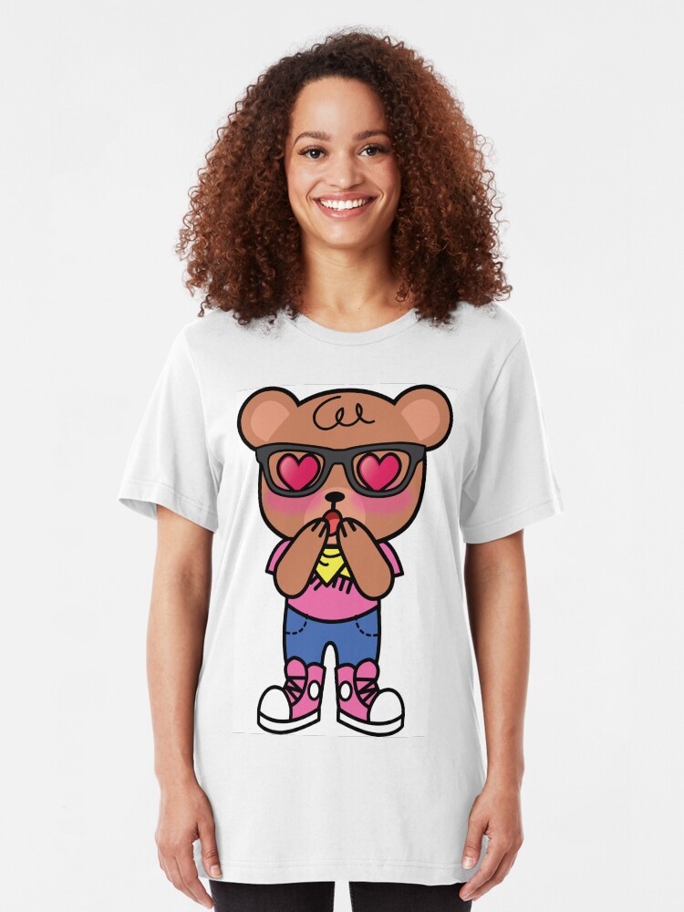 Alternate view of XOHIpsterLoveBear Slim Fit T-Shirt