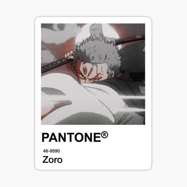 Zoro Anime Pantone Sticker Sticker