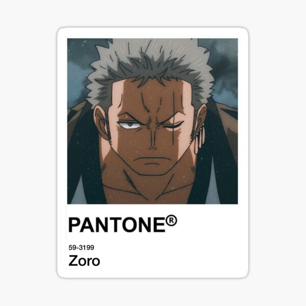 Zoro Anime Pantone Sticker Sticker