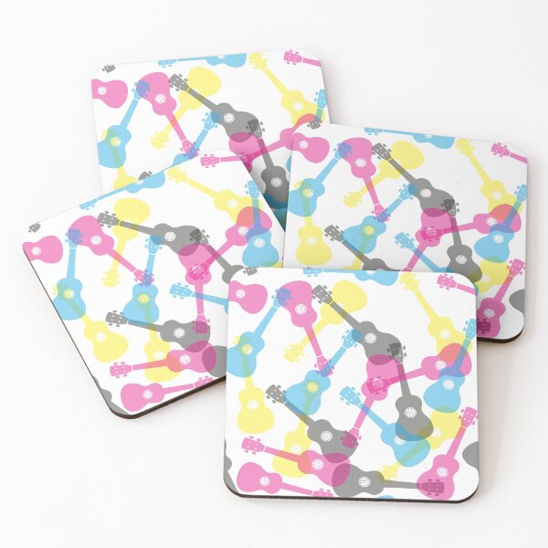 Item preview, Pattern with many colorful Ukuleles designed and sold by chrisbears.