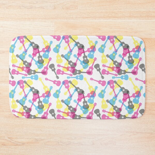 Item preview, Pattern with many colorful Ukuleles designed and sold by chrisbears.