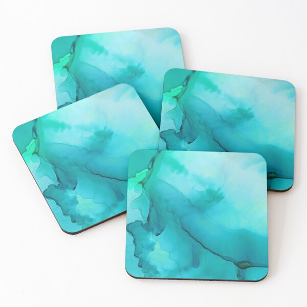 Item preview, Blue Ink Abstract Painting watercolor designed and sold by AuroCreatives.