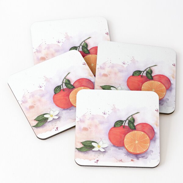 Item preview, Three oranges and orange blossom designed and sold by Cacatuart.